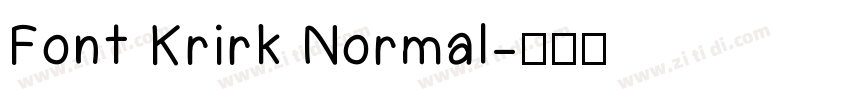 Font Krirk Normal字体转换